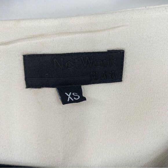 Network Women’s V Neck Sleeveless Chiffon Color Block Blouse size XS - Picture 3 of 5